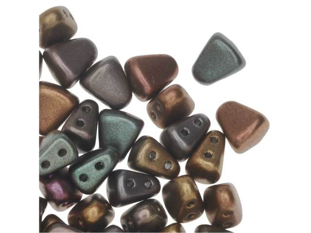 Matubo 6 x 5mm Matte Metallic Bronze Iris NIB-BIT Bead 2.5-Inch Tube