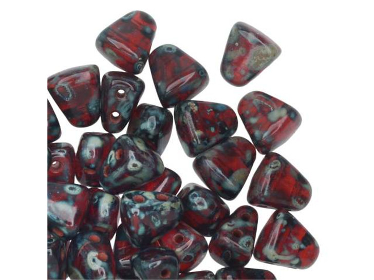 Matubo 6 x 5mm Siam Ruby Picasso NIB-BIT Bead 2.5-Inch Tube Matubo 6 x 5mm Siam Ruby Picasso NIB-BIT Bead 2.5-Inch Tube