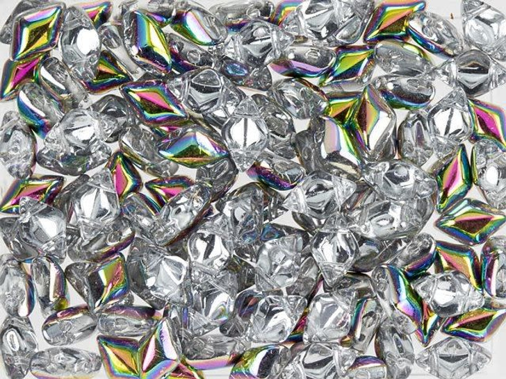 Matubo GemDuo 8 x 5mm Crystal Vitral Czech Glass 2-Hole Bead 2.5-Inch Tube