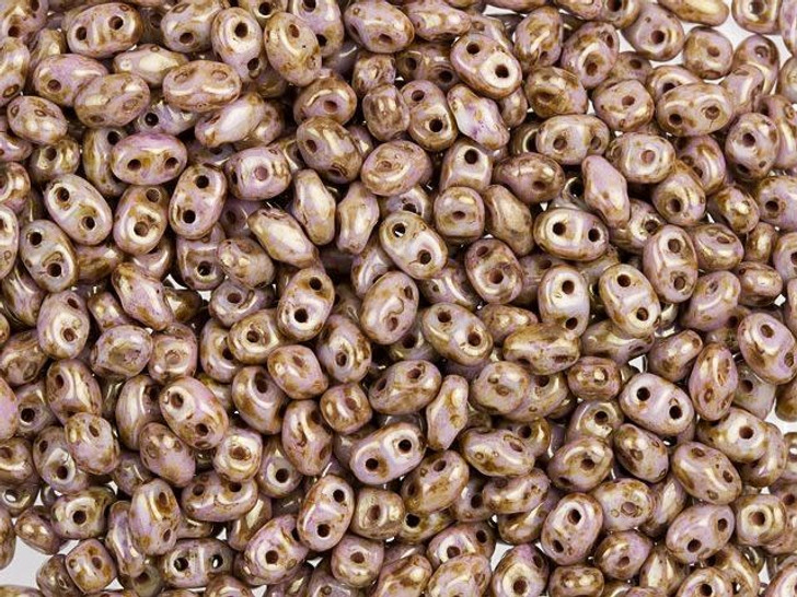 Matubo MiniDuo 2 x 4mm Opaque Gold/Smokey Topaz Luster 2-Hole Czech Beads 2.5-Inch Tube Matubo MiniDuo 2 x 4mm Opaque Gold/Smokey Topaz Luster 2-Hole Czech Beads 2.5-Inch Tube
