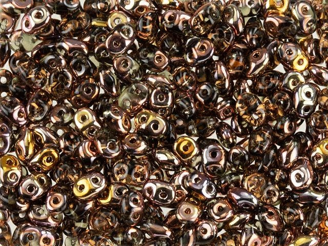 MATUBO Superduo 2-Hole Czech Glass Beads - 2.5x5mm, Coral Red Luster, 5g Pack For Jewelry Making & Embroidery