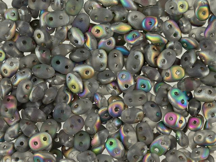 Matubo SuperDuo 2 x 5mm Matte Crystal Vital 2-Hole Seed Bead 2.5-Inch Tube