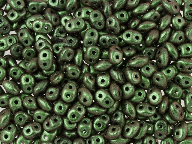 Matubo SuperDuo 2 x 5mm Olive Mauve Polychrome 2-Hole Seed Bead 2.5-Inch Tube