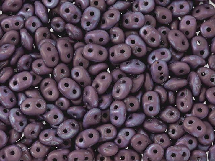 Matubo SuperDuo 2 x 5mm Opaque Amethyst Matte Nebula 2-Hole Seed Bead 2.5-Inch Tube Matubo SuperDuo 2 x 5mm Opaque Amethyst Matte Nebula 2-Hole Seed Bead 2.5-Inch Tube