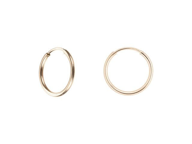 Rose Gold-Filled 14K/20 14mm Endless Beading Hoop (1 Pair)