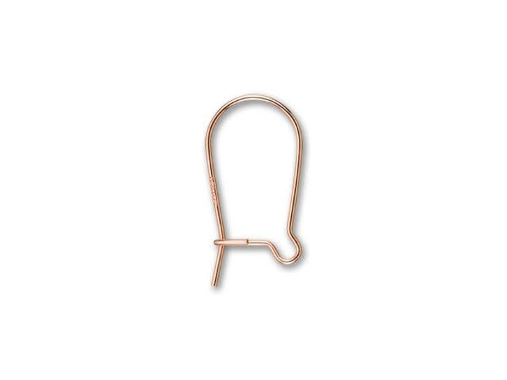 Rose Gold-Filled 14K/20 16mm Kidney Earwire (1 Pair)