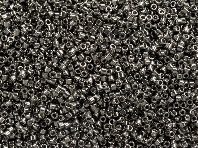 Miyuki 11/0 Metallic Dark Nickel Silver Delica Seed Bead 2.5-Inch Tube