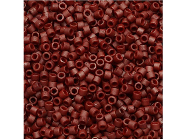 Miyuki 11/0 Metallic Matte Dark Red Delica Seed Bead 2.5-Inch Tube