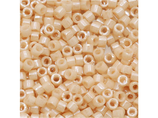 Miyuki 11/0 Opaque Pearl Beige Ceylon Delica Seed Bead 2.5-Inch Tube