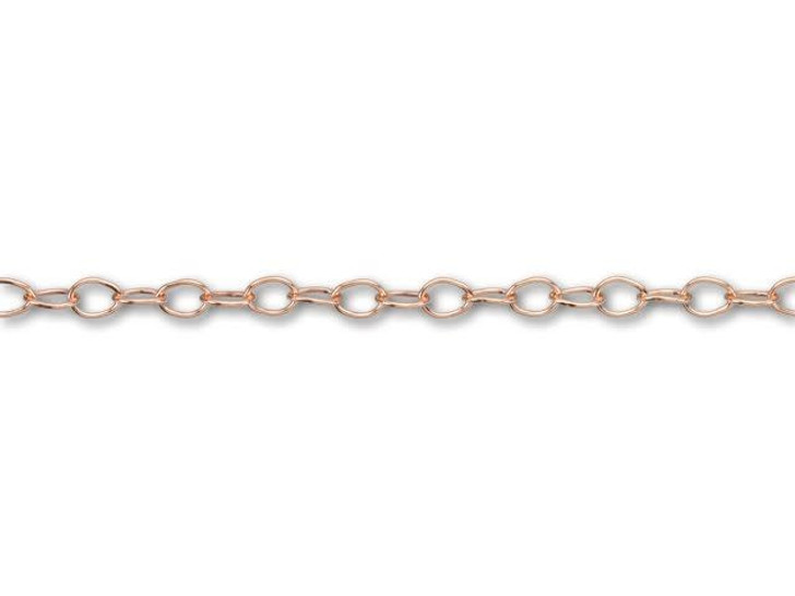 Rose Gold-Filled 14K/20 2.2mm Cable Chain by the Foot Rose Gold-Filled 14K/20 2.2mm Cable Chain by the Foot
