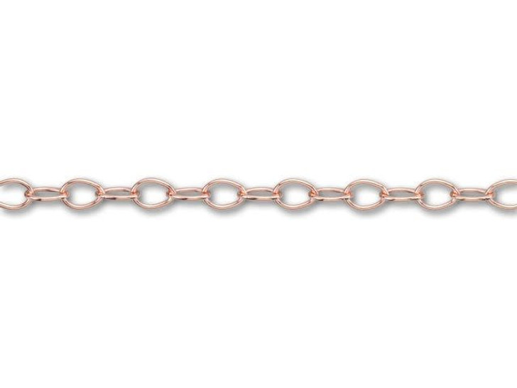 Rose Gold-Filled 14K/20 2.6mm Cable Chain by the Foot