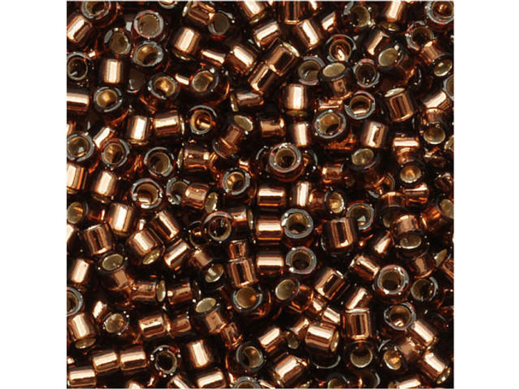 Miyuki 11/0 Trans Silver-Lined Brown Delica Seed Bead 2.5-Inch Tube