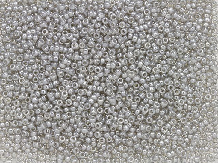 Miyuki 15/0 Round Seed Beads - Silver Gray Ceylon 22g Vial