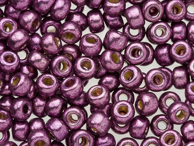 Miyuki 6/0 Round Seed Beads - Duracoat Galvanized Eggplant 2.5-Inch Tube