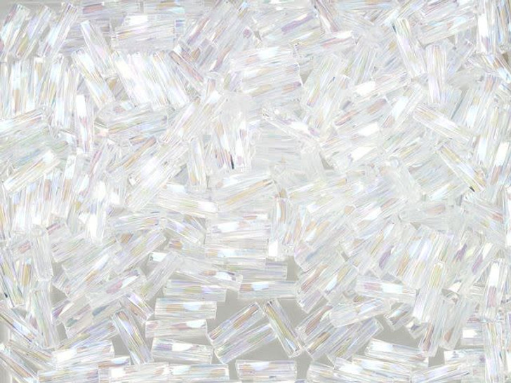 Miyuki 6mm Crystal AB Twisted Bugle Beads 13g Pack