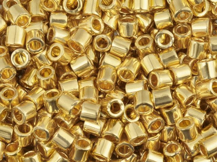Miyuki 8 0 Metallic 24 Karat Gold Plated Delicas 2 5 Inch Tube