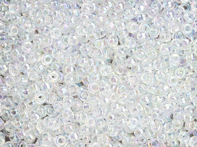 Miyuki 8/0 Round Seed Beads - Crystal AB 22g Vial