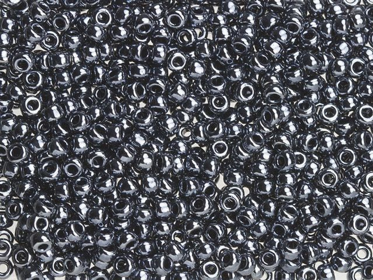 Miyuki 8/0 Round Seed Beads - Gunmetal 22g Vial