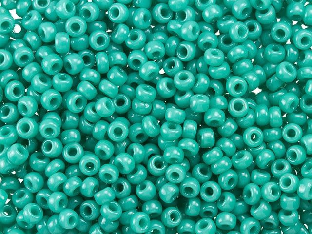 Miyuki 8/0 Round Seed Beads - Opaque Turquoise Green 22g Vial