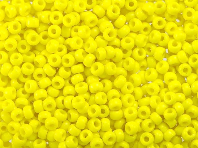 Miyuki 8/0 Round Seed Beads - Opaque Yellow 22g Vial