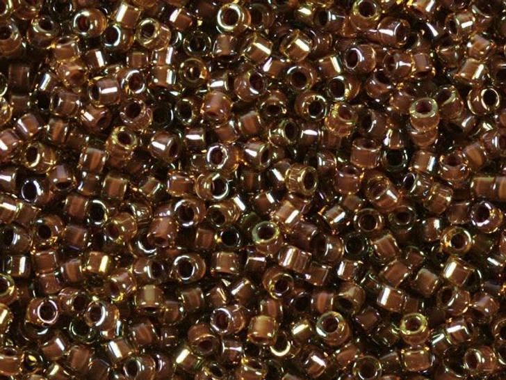 Miyuki 11/0 Color-Lined Amber/Dark Amber Delica Seed Beads 2.5-Inch Tube