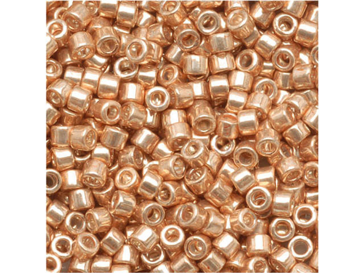 Miyuki 11/0 Galvanized Lt Gold Delica Seed Beads 2.5-Inch Tube