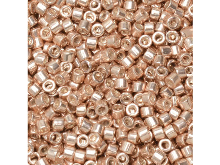 Miyuki 11/0 Galvanized Lt Rose Delica Seed Beads 2.5-Inch Tube