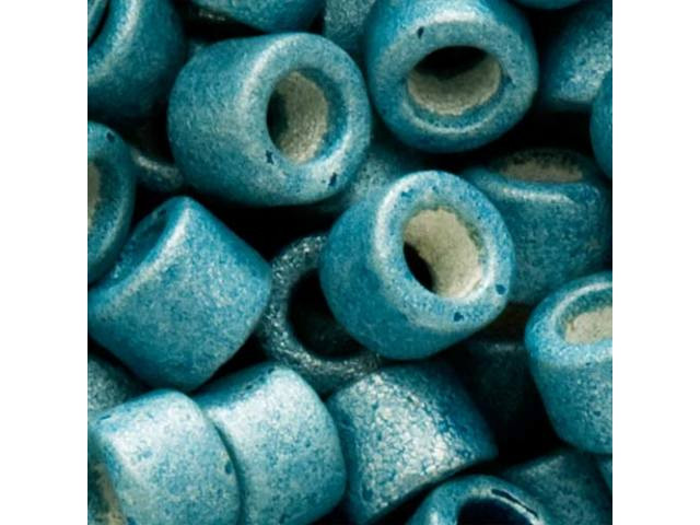 Miyuki 11/0 Galvanized Matte Dark Aqua Delica Seed Beads 2.5-Inch Tube