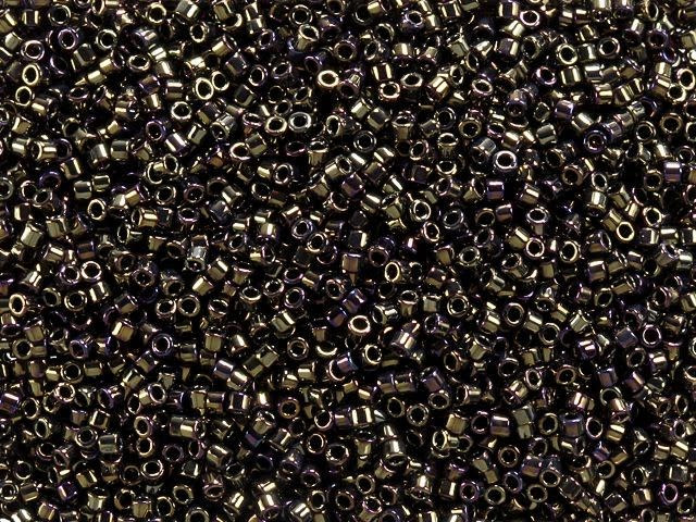 Miyuki 11/0 Iris Bronze/Purple Delica Seed Beads 2.5-Inch Tube