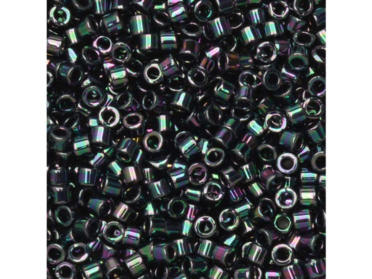 Miyuki 11/0 Iris Green/Violet/Blue Delicas, 2.5-Inch Tube