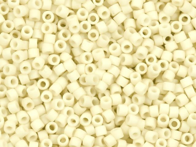Miyuki 11/0 Matte Eggshell Delica Seed Beads 2.5-Inch Tube