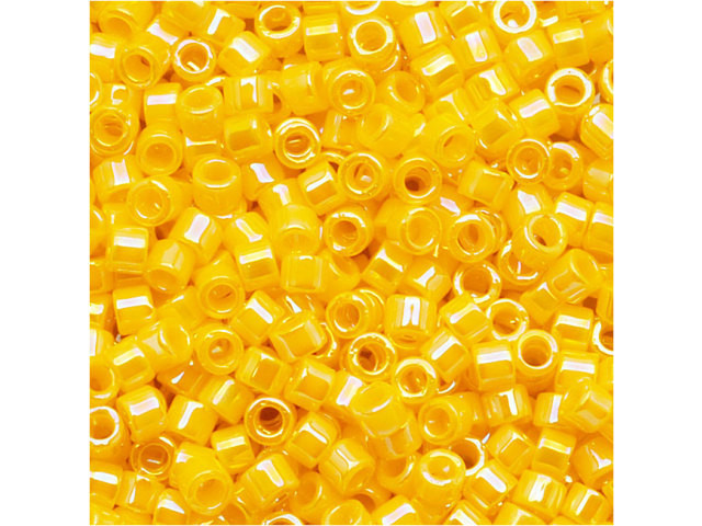 Miyuki 11/0 Opaque AB Canary Delica Seed Beads 2.5-Inch Tube