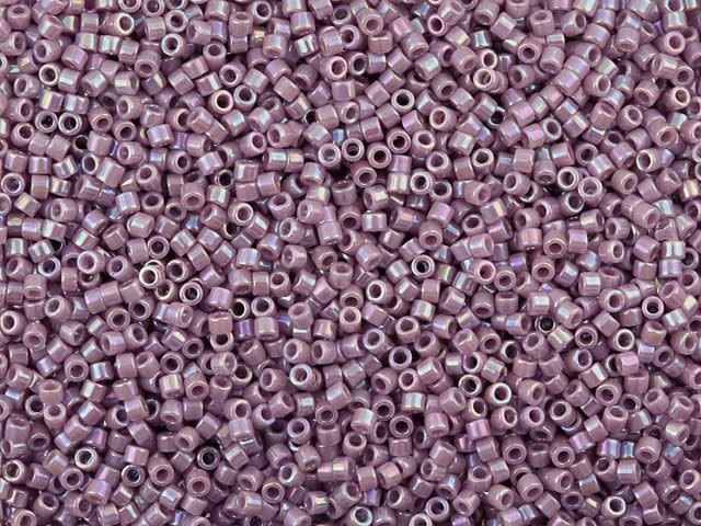 Miyuki 11/0 Delica Bead Opaque AB Lavender 2.5-Inch Tube