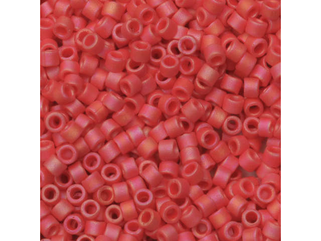 Miyuki 11/0 Opaque AB Matte Dark Berry/Fuchsia Delica Seed Beads 2.5-Inch Tube