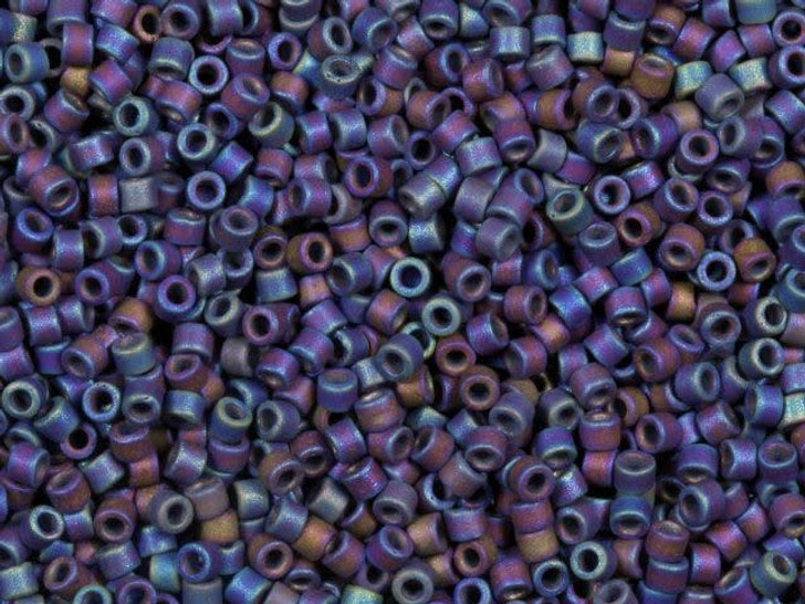 Miyuki 11/0 Opaque AB Matte Plum Delica Seed Beads 2.5-Inch Tube