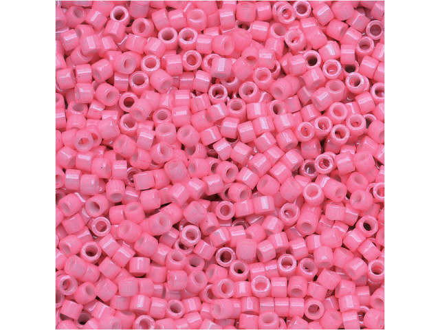 Miyuki 11/0 Opaque Bright Rose Delicas, 2.5-Inch Tube