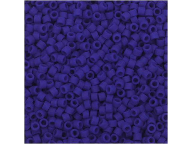 Miyuki 11/0 Opaque Matte Cobalt Blue Delica Seed Beads 2.5-Inch Tube