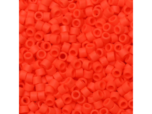 Miyuki 11/0 Opaque Matte Light Red Delica Seed Beads 2.5-Inch Tube