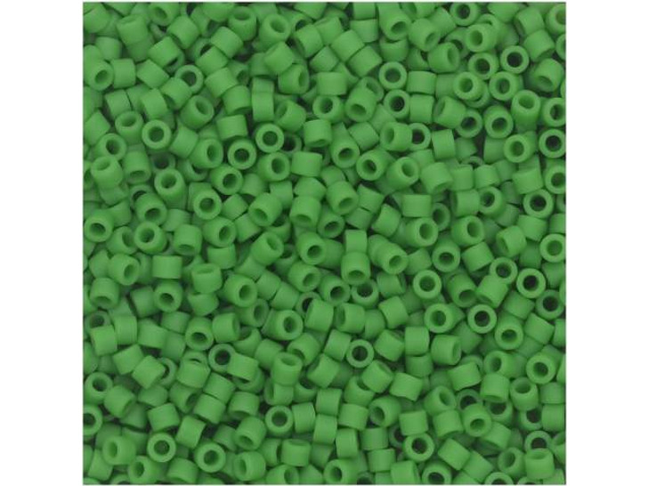 Miyuki 11/0 Opaque Matte Pea Green Delica Seed Beads 2.5-Inch Tube