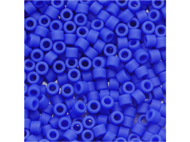 Miyuki 11/0 Opaque Matte Star Spangle Blue Delica Seed Beads 2.5-Inch Tube