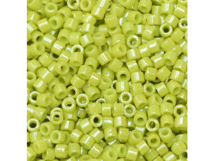 Miyuki 11/0 Opaque Pearl Lime Green Delica Seed Beads 2.5-Inch Tube