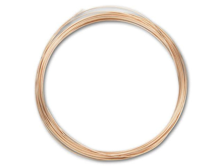 Rose Gold-Filled 14K/20 Half Hard Round Wire 24 Gauge Approx. 1/2 troy oz.  (approx 27ft)