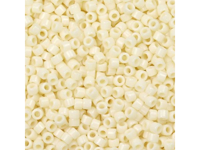 Miyuki 11/0 Opaque Rich Cream Delica Seed Beads 2.5-Inch Tube