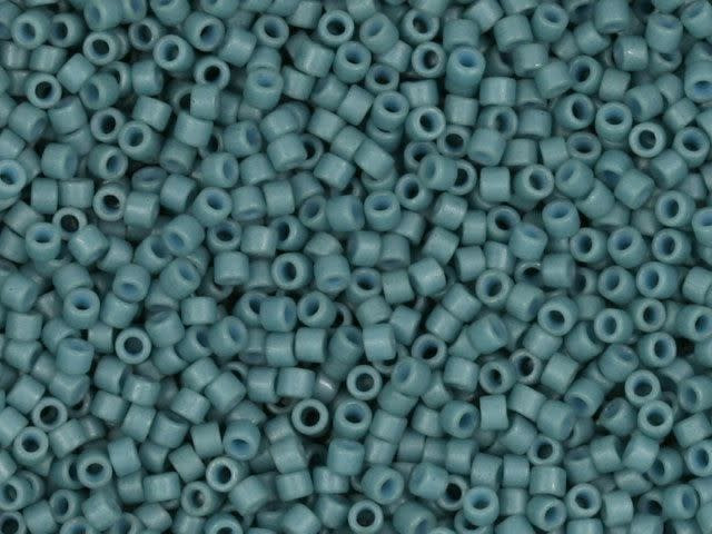 Miyuki 11/0 Opaque Semi-Matte Blue-Grey Delicas, 2.5-Inch Tube