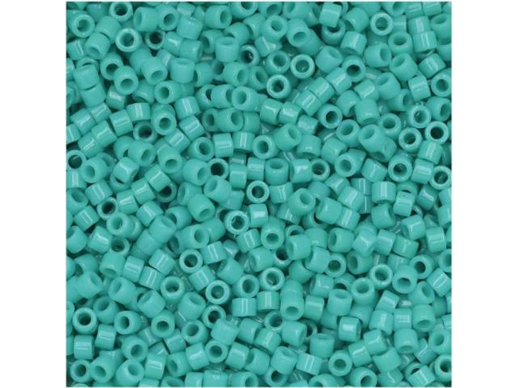 Miyuki 11/0 Opaque Turquoise Green Delica Seed Beads 2.5-Inch Tube