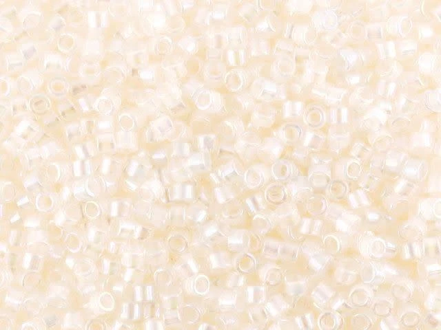 Miyuki 11/0 Trans AB Candle Lit Crystal Delica Seed Beads 2.5-Inch Tube