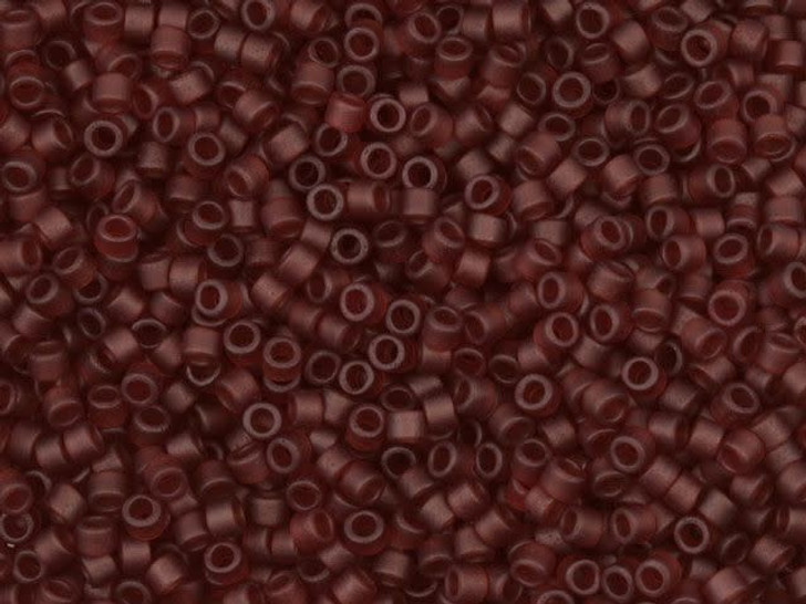 Miyuki 11/0 Trans Matte Cherry Cola Delica Seed Beads 2.5-Inch Tube