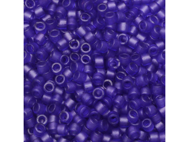 Miyuki 11/0 Trans Matte Royal Purple Delica Seed Beads 2.5-Inch Tube