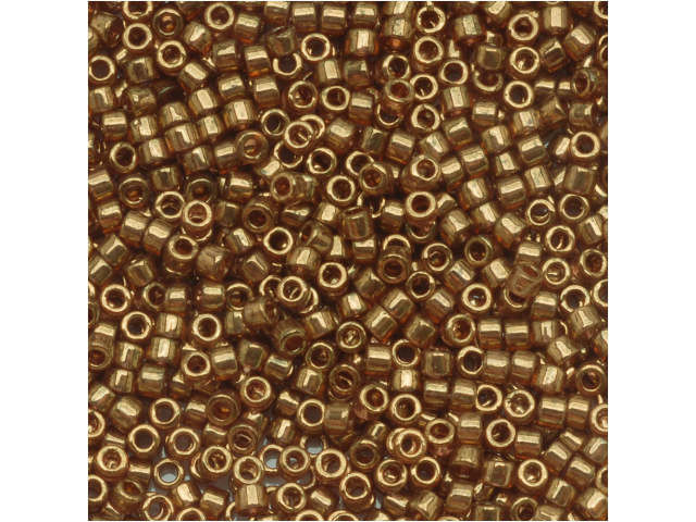 Miyuki 11/0 Trans Pearl Gold Rose Delica Seed Beads 2.5-Inch Tube