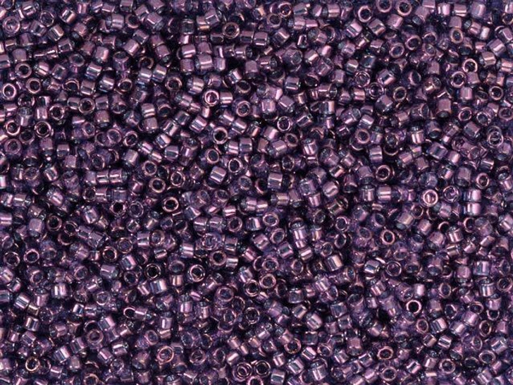 Miyuki 11/0 Trans Pearl Lavender-Blue Delica Seed Beads 2.5-Inch Tube